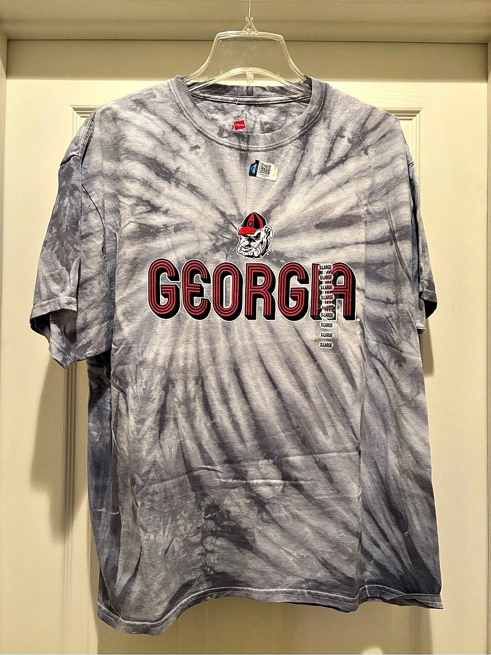 Hanes Tagless Georgia Bulldogs Tie Dye T-Shirt Georgia Bulldogs Tie-Dye Cotton